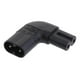 thumbnail image 3 of Paquete de 2 IEC320-C8 a C7 Enchufe Adaptador de Alimentión de CA de ángulo de ángulo de, 3 of 9