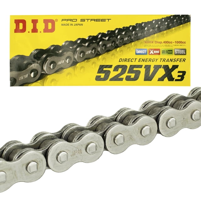 Cadena para motocicleta D.I.D. 525VXx130L negro M