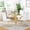Gold+4 Gold-White Chairs, variant on 5-Piece Round Dining Set, Modern 37" Clear Tempered Glass Table and 4 PU Leather Padded Chairs for Kitchen, Small Spaces, Apartment