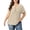 Apricot, variant on Womens Plus Size Short Sleeve Henley V-Neck Button Top Lace Textured Blouse 1X-5X
