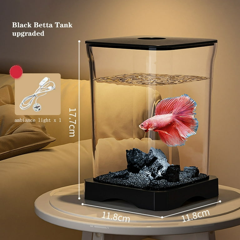 Small Funky Tank Fish Tanks GarveeHome Small Fish Tank With Light, Aquarium Tank With ...