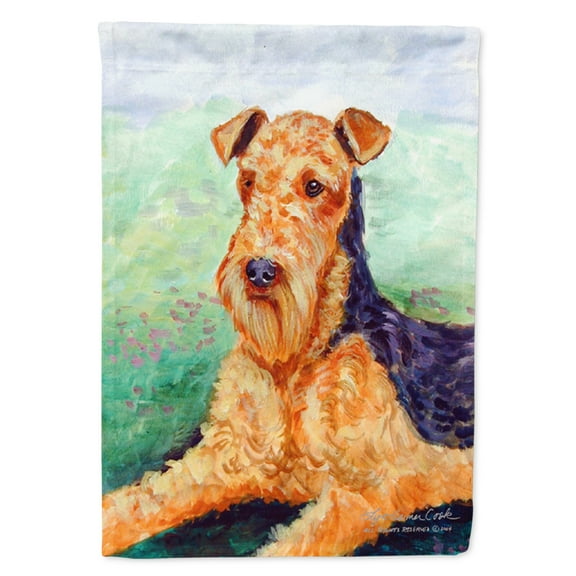 Carolines Treasures 7239-FLAG-PARENT Airedale Flag  multicolor