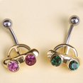 thumbnail image 3 of Coches de cristal austriaco, joyería de oro para el cuerpo, piercings para el ombligo, anillos para el ombligo, barra para el ombligo, lotes, accesorios sexuales, piercing, 3 of 4