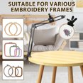 thumbnail image 2 of HLONK [Crafting Accessory] Adjustable Metal Embroidery Hoop Stand  360° Rotatable Cross Stitch Frame Holder  Needlepoint Crafts Tablet Phone Support  Leisure Crafting|Modern Crafters Too, 2 of 6