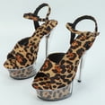 thumbnail image 3 of MCLUBGIRL Women Sexy Suede Sandals INS Leopard Transparent Nightclub Fashion Dancing Shoes 5.9in, 3 of 7