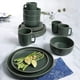thumbnail image 5 of Juego de vajilla Gibson Home Zuma, 16 piezas, redondo, verde, 5 of 7