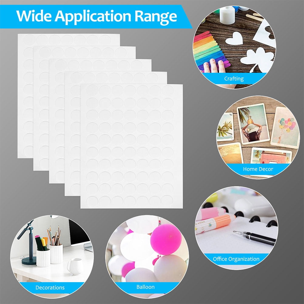 LABSERRON Small Dot Stickers Transparent Design Transparent Acrylic 20 Sheets