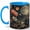 Blue, variant on Tropical Birds 11oz Ceramic Mug, Colorful Parrot Toucan Jungle Coffee Cup