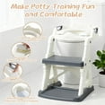 thumbnail image 6 of Potty Training Toilet Seat for Toddlers,2 in 1 Toddler Toilet Seat with Steps, Grey Adjustable Toddler Seat for Boys Girls,with Anti-Slip Steps Splash Guard Safety Handles.$$Tools & Hardware Other, 6 of 7