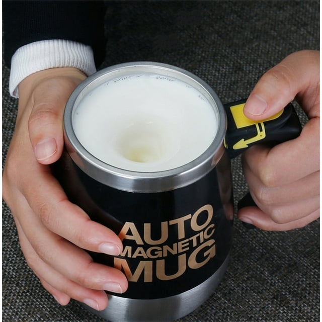 TIMIFIS Mixing Cup Stainless Steel Stirring Cup with Lid, Automatic Magnetic Stirring Cup Kitchen Gadgets