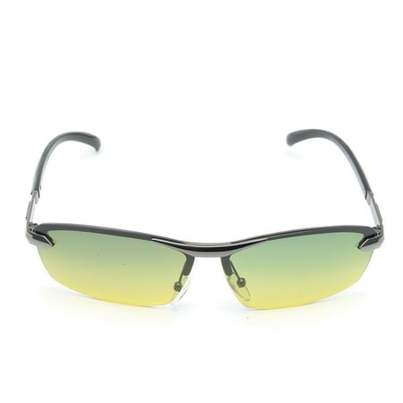 Aimeeli Men's Polarized Sunglasses for Driving Fishing Golf Metal Frame UV400 Day Night Vision Reduce Eye Strain