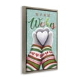 thumbnail image 4 of Stupell Industries Warm Wishes with Heart Holiday Painting Brown Floater Framed Art Print Wall Art, 17 x 25, 4 of 10