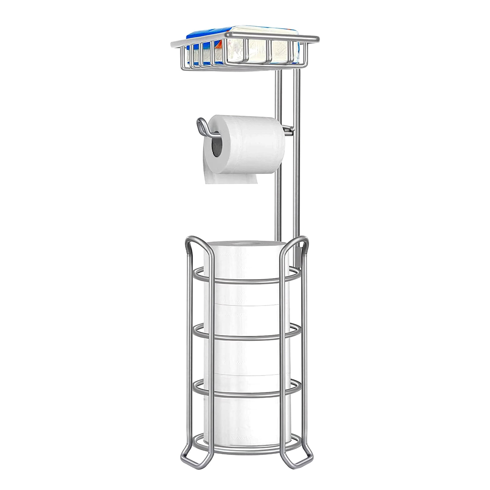 Free Standing Toilet Roll Holder Carbon Steel Toilet Roll Storage Stand