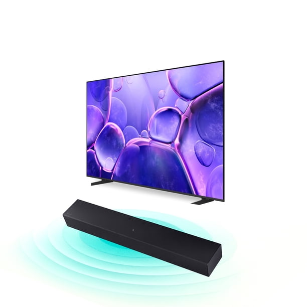 Combo TV Samsung 55'' Crystal U8000F 4K (2025) + Barra de Sonido 2.0 Ch HW-B400F Negro.