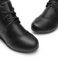 thumbnail image 4 of Botines DREAM PAIRS TOMSON con Tacón Cuña y Cordones Negro, 4 of 7