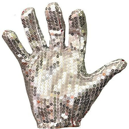 White Sequin Glove Adult Halloween Accessory