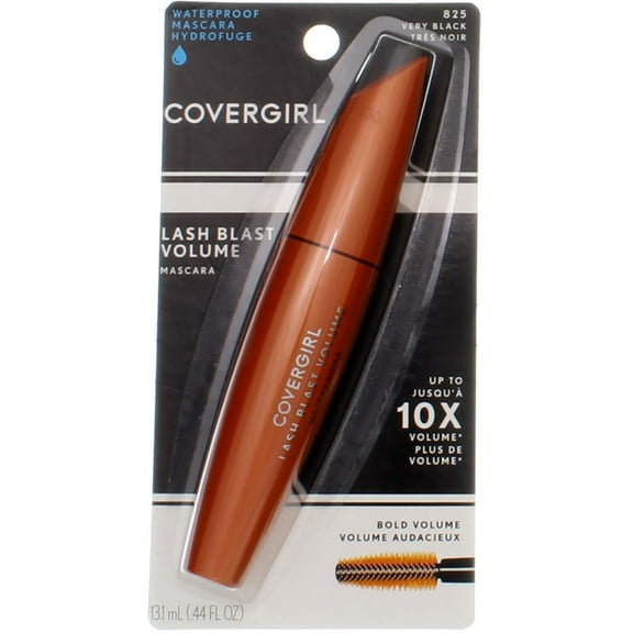 2 Pack - CoverGirl LashBlast Volume Mascara, Waterproof, Very Black [825] 0.44 oz