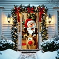 thumbnail image 4 of Ohmyroo Christmas Door Hanging Decoration Santa Reindeer Door Cover Festive Door Curtain For Home Entryway Holiday Party Decor, 4 of 6