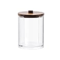 thumbnail image 2 of AuroraX Cotton Swab Dispenser Bathroom Organizer,Plastic Clear Round 10 oz Jar Set Plastic, 2 of 3