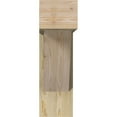 thumbnail image 2 of Ekena Millwork 8"W x 26"D x 26"H Traditional Block Rough Sawn Bracket w/ Offset Brace, Douglas Fir, 2 of 25