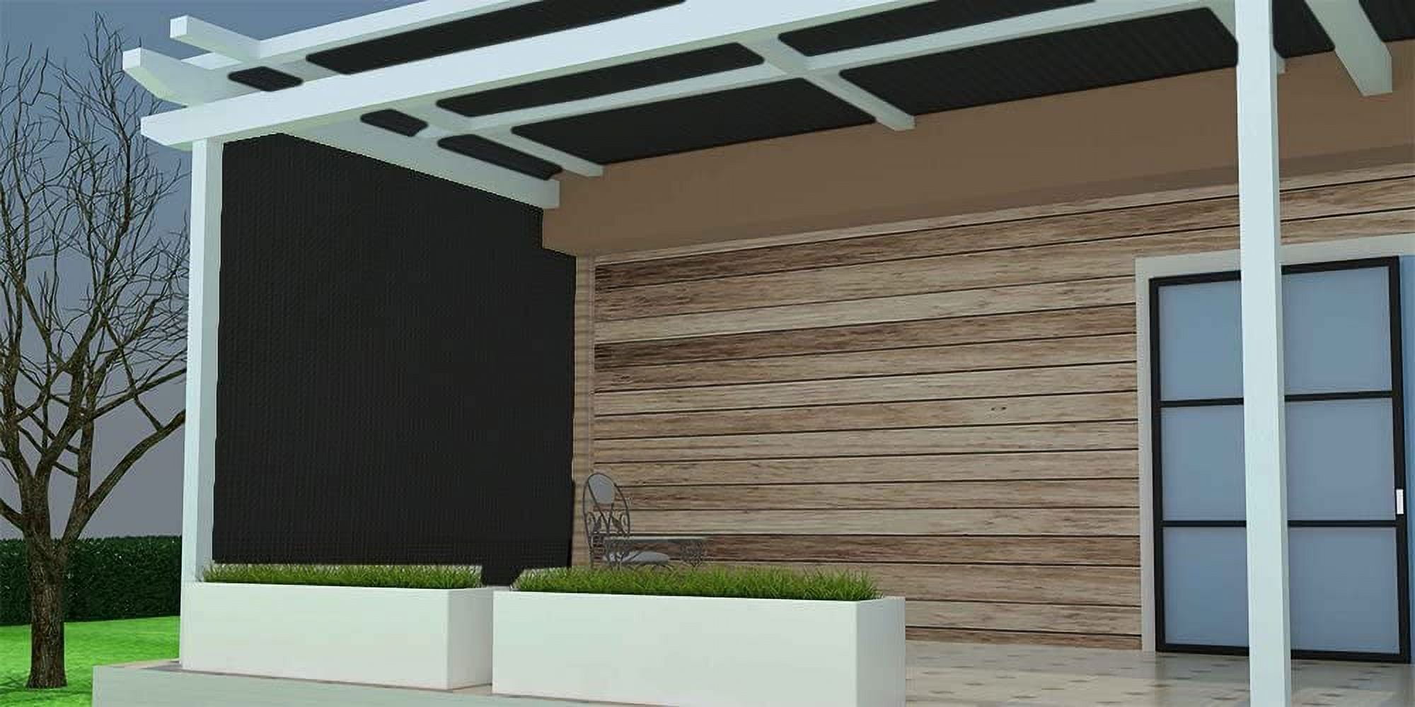 Cerbior 90% Sunblock Shade Cloth with Grommets Pergola Cover for Garden Patio Balcony 6' X 12'(2x4m), Black