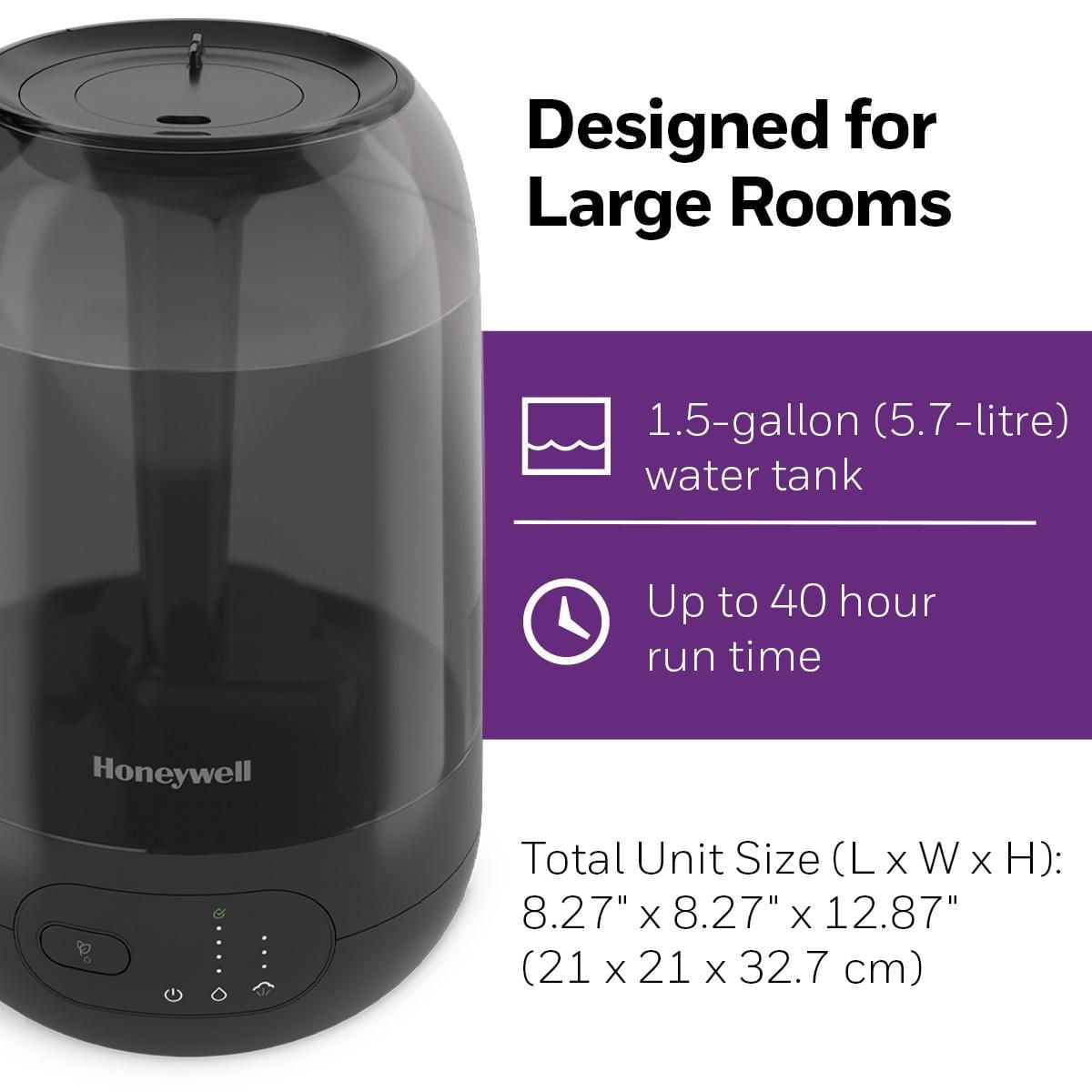 Humidificateur ultrasonique à vapeur froide Ultra Plus HUL565BC Honeywell Facile à remplir et à nettoyer