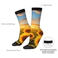 thumbnail image 4 of Cauagu Beautiful Golden Sunflower Field Print Crew Socks for Women and Men,Adult Athletic Running Socks 1-Pair Sports Socks Work Gear Socks with Moisture Wicking, 4 of 6