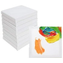 Mini Canvas 12 Pack 6x6inch,Happon Mini Canvas Panels,Blank Stretched Canvases for Painting, Cotton Small Square Canvas for Kids and Paint Canvas for Acrylics, Oils