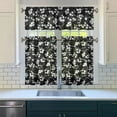 thumbnail image 3 of Bohemian Floral Kitchen Curtains 36 Inch Short - 3 Panel Vintage Farmhouse Set with Wildflowers & Sunshine, Rod Pocket Window Treatment for Spring Summer Decor, 3 of 6