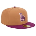 thumbnail image 3 of Men's New Era Brown/Purple Los Angeles Dodgers Two-Tone Color Pack 59FIFTY Fitted Hat, 3 of 6