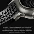 thumbnail image 4 of Silicone Watch Band Compatible with Apple Watch 42(Series 1/2/3)/44/45/46/49mm, Stainless Steel Silver Color Metal Folding Clasp, for iWatch Series 10 9 8 7 6 5 4 3 2 1 SE Ultra, Black, 4 of 12