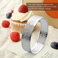 thumbnail image 3 of 8 Pack Stainless Steel Tart Rings, Heat-Resistant Perforated Cake Mousse Ring,Cake Ring Mold,Round Cake Baking Tools, 3 of 8