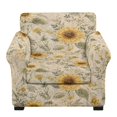 thumbnail image 2 of FKELYI Retro Sunflower Print 2 Pcs Stretch Armchair Slipcover with Individual Cushion Cover Non-Slip Furniture Protector for Living Room Couch Sofa Covers, 2 of 7