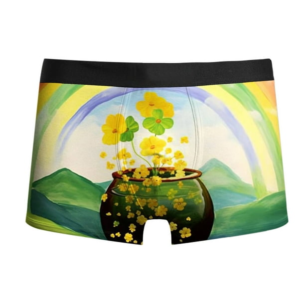 Calzones Para Hombre, Ropa Interior Estampada De Moda Navideña De San Patricio Para Hombre, Talla 9