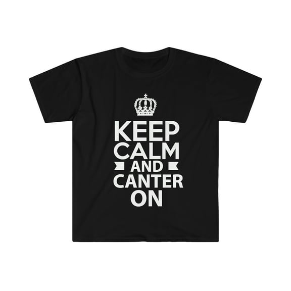 Keep Calm and Canter On Unisex T-shirt S-3XL Horse Equestrian
