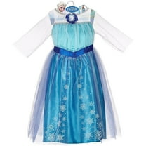 Disney Frozen Elsa Dress Girls size S 4 6X Pretend Play Costume JAKKS Pacific