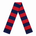 thumbnail image 3 of COUVER Unisex Knit Winter Rugby Striped Scarf Navy and Red 1 Pack, 3 of 7