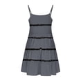 thumbnail image 7 of Nmnitkp Girls Dress Boho Kids Summer Sleeveless Sundress Patchwork Spaghetti Strap Dresses Dark Gray,9 Years, 7 of 7