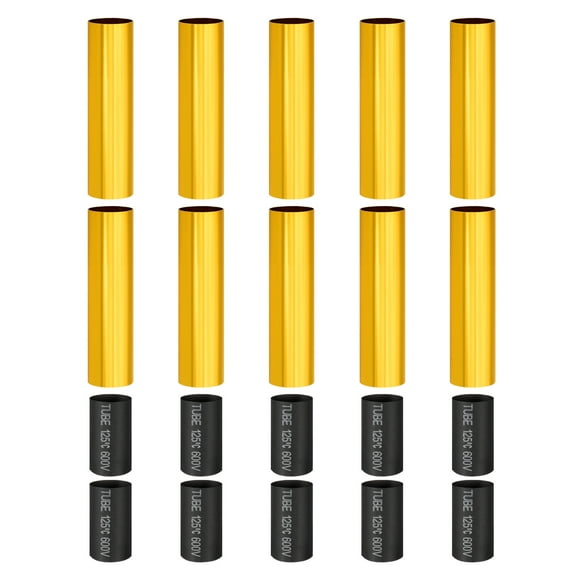 Cubiertas altas para velas Uxcell, mangas de metal E12 para zócalos de candelabros para decoración, oro para natación, 3.5" 10 Pcs