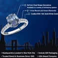thumbnail image 2 of Gem Stone King 10K White Gold Cassiopeia Mystic Topaz and Lab Grown Diamond Engagement Ring for Women | 2.20 Cttw | Oval 9X7MM | Gemstone November Birthstone | Size 6, 2 of 6