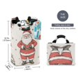 thumbnail image 2 of Yayeee Freestanding Laundry Hamper with Handle Collapsible Large Storage Basket for Clothes, Beige Christmas Santa, 2 of 7