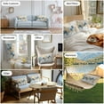 thumbnail image 6 of Light Blue Gold Abstract Outdoor Pillow Covers Pack of 2 Modern Art Oil Painting Style Ombre Waterproof Throw Pillow Covers Decorative Cushion Cases for Patio Garden Tent Balcony Couch 20x12 inch, 6 of 8