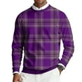 thumbnail image 2 of CharmCyan Men's Round Neck Long Sleeve Ribbed Knit Pullover Dark Purple L, 2 of 6