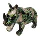 thumbnail image 1 of Estatua de rinoceronte, escultura creativa decorativa para mesa de bar, estudio, gabinete. flores verdes, 1 of 9
