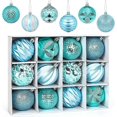 thumbnail image 1 of 60mm/2.36" Christmas Balls Blue, 12 pcs Christmas Baubles, Shatterproof Christmas Tree Balls Ornaments, Christmas Tree Hanging Pendant for XmasBlue, 1 of 5