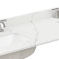 thumbnail image 3 of Wyndham Collection WCFQC384DTOPUNSGT 84" Quartz Vanity Top - Giotto Quartz, 3 of 3
