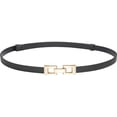 thumbnail image 4 of Glamorstar Skinny Belts for Women Thin PU Leather Waist Belt with Gold Buckle for Dresses, 4 of 5