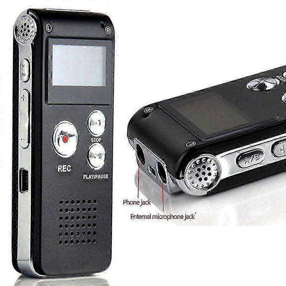 Digital Voice Recorder 16gb Voice Recorder With Playback For Lectures - Usb Rechargeable Dictaphon Upgraded Small Tape Recorder