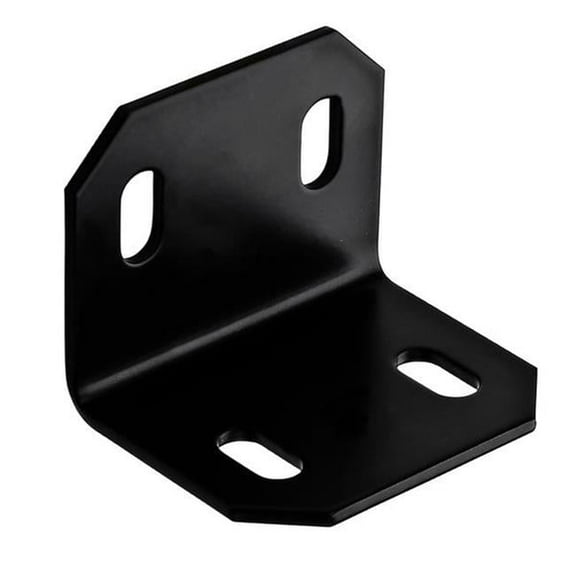2.375 x 3 in. Steel Square Corner Brace, Black - Pack of 10
