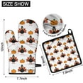thumbnail image 6 of Happy Thanksgiving Turkey Fall Pumpkin Kitchen Oven Mitt and Pot Holder Sets 2 Pcs for Baking, Cooking and Grilling, Heat Resistant Up To 392 °F, 6 of 7